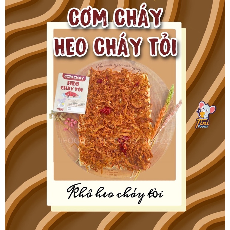 CƠM CHÁY MIX KHÔ HEO TỎI THƯỢNG HẠNG-GÓI HÚT CHÂN KHÔNG 250GR - SIÊU RẺ