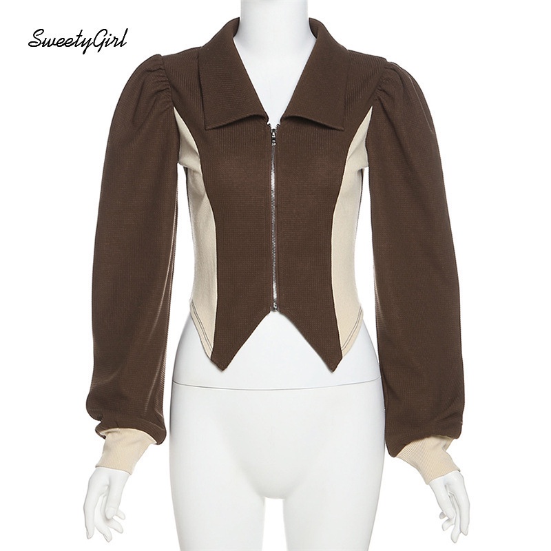 Áo Khoác Cardigan Tay Dài Màu Trơn Có Khóa Kéo Thời Trang Dành Cho Nữ 2022