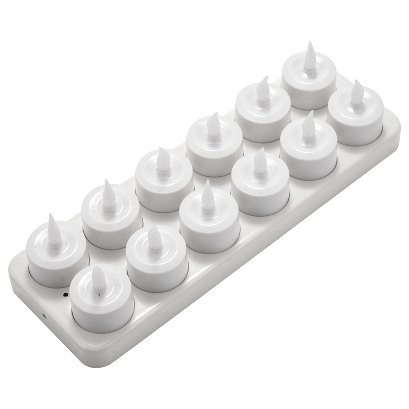 Bộ 12 Đèn LED Hình Nến Điện Tử Không Lửa Có Thể Sạc Lại Dùng Trang Trí Tiệc Giáng Sinh / Tiệc Cưới / Sự Kiện