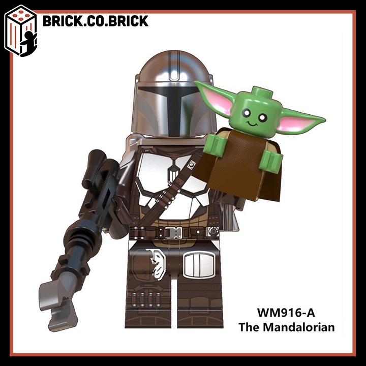 Đồ Chơi Star Wars Lính Mandalorian Baby Yoda Lắp ráp Chiến Tranh Giữa Các Vì Sao Minifigure WM899-A