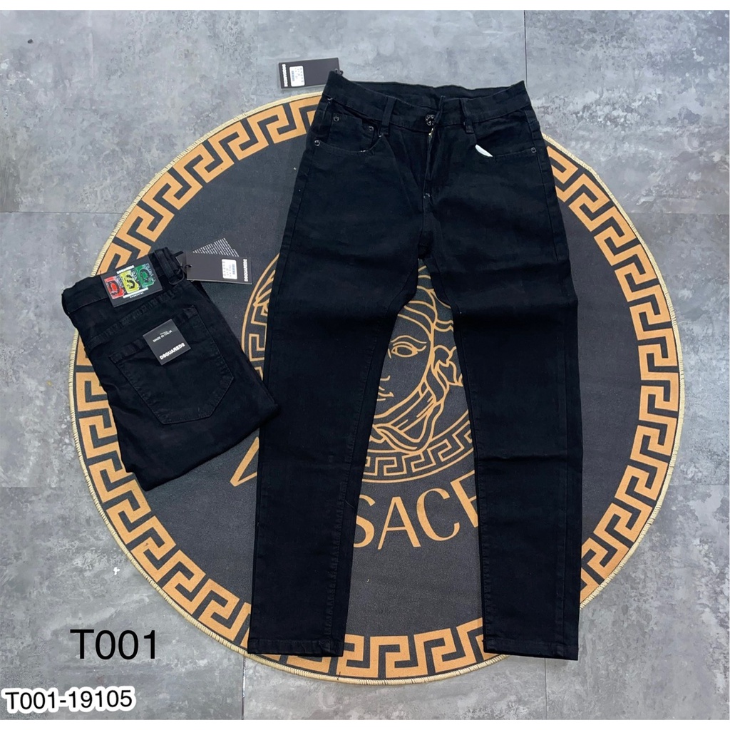 Quần Jeans Nam Đen Trơn - Quần Bò Nam Rách Gối Đơn Giản Đẹp