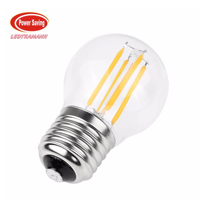 Combo 10 bóng đèn led tròn filament 4w g45 thủy tinh