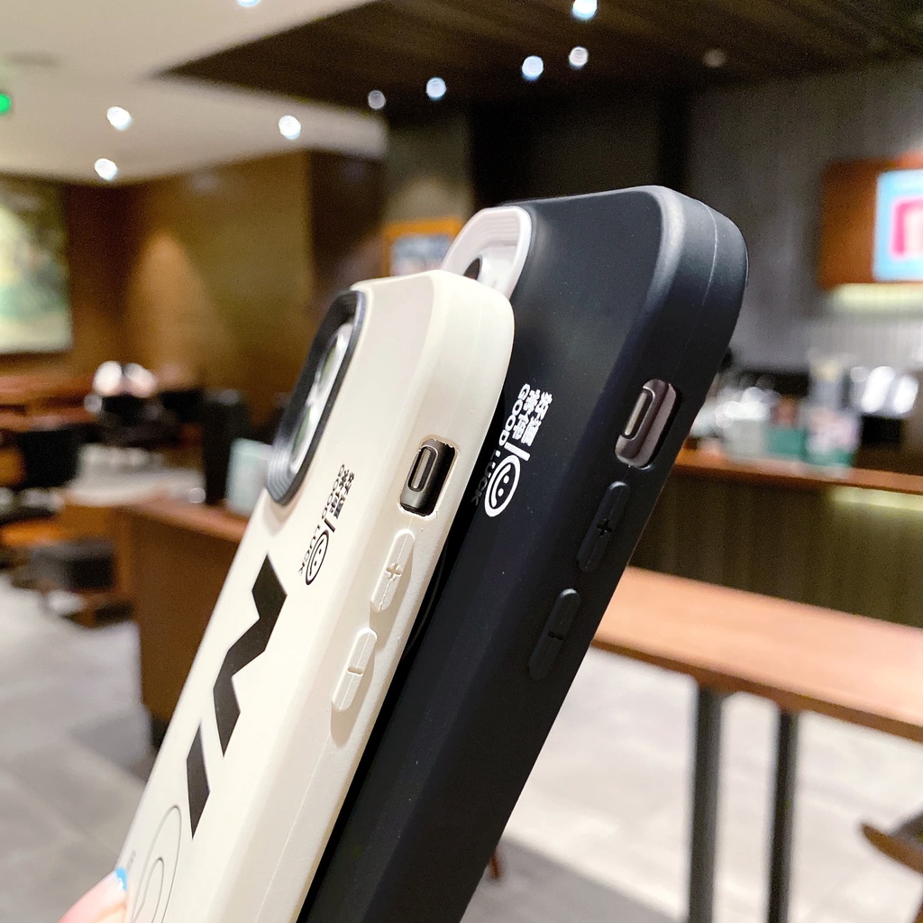 Ốp Điện Thoại in Chữ Tiếng Anh Màu Trắng Đen Chống Sốc 3 Trong 1 Cho iPhone 14 / 13 / 12 / 11 / X / 8 / 7P