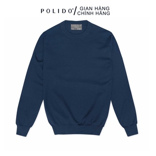 Áo Len Nam Dài Tay Trơn Basic CEFFYLO Màu Xanh Coban Vải Len Ấm Áp