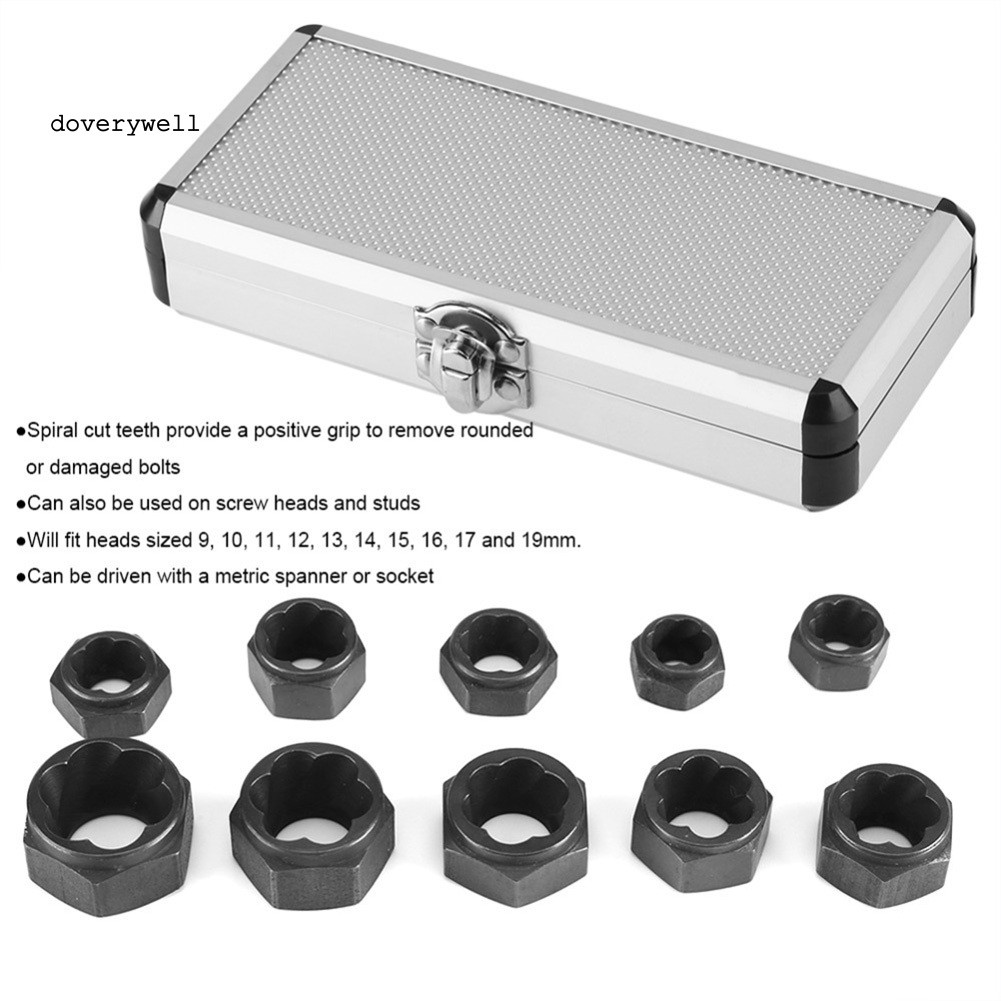 Set 10 Đầu Tháo Gỡ Ốc Vít Bị Hư Bằng Kim Loại