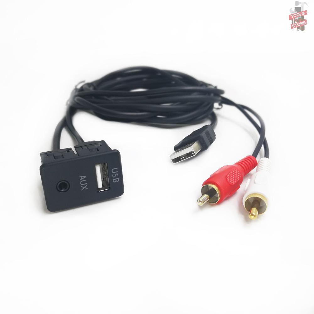 Dây Cáp Âm Thanh Aux Usb 2rca 100cm Thay Thế Cho Benz Mercedes Bmw Audi Skoda