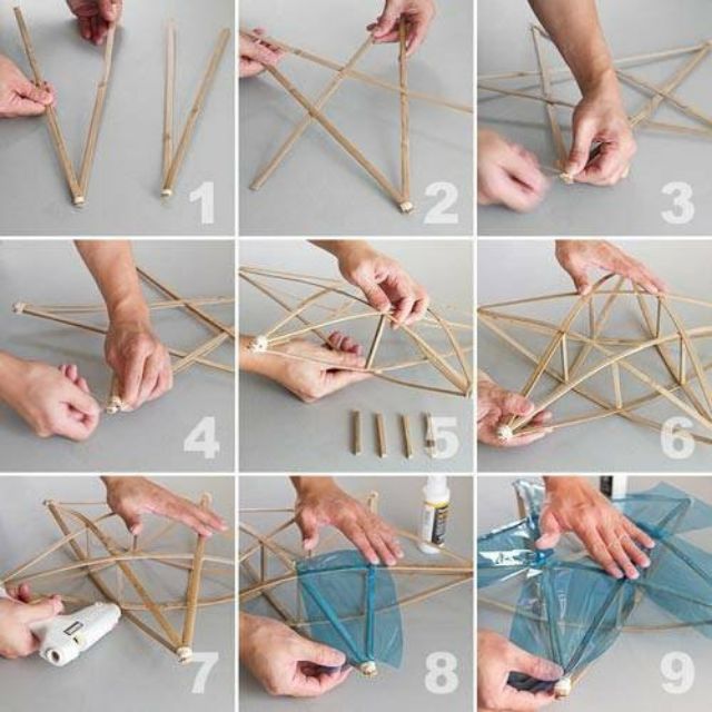 🏮🌟(40cm)Combo làm lồng đèn ngôi sao,(40cm)đèn ông sao