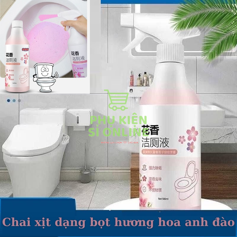 Chai xịt tẩy rửa Nhà vệ sinh/Bồn cầu/Nhà bếp dạng bọt mùi hương hoa anh đào Store4girls