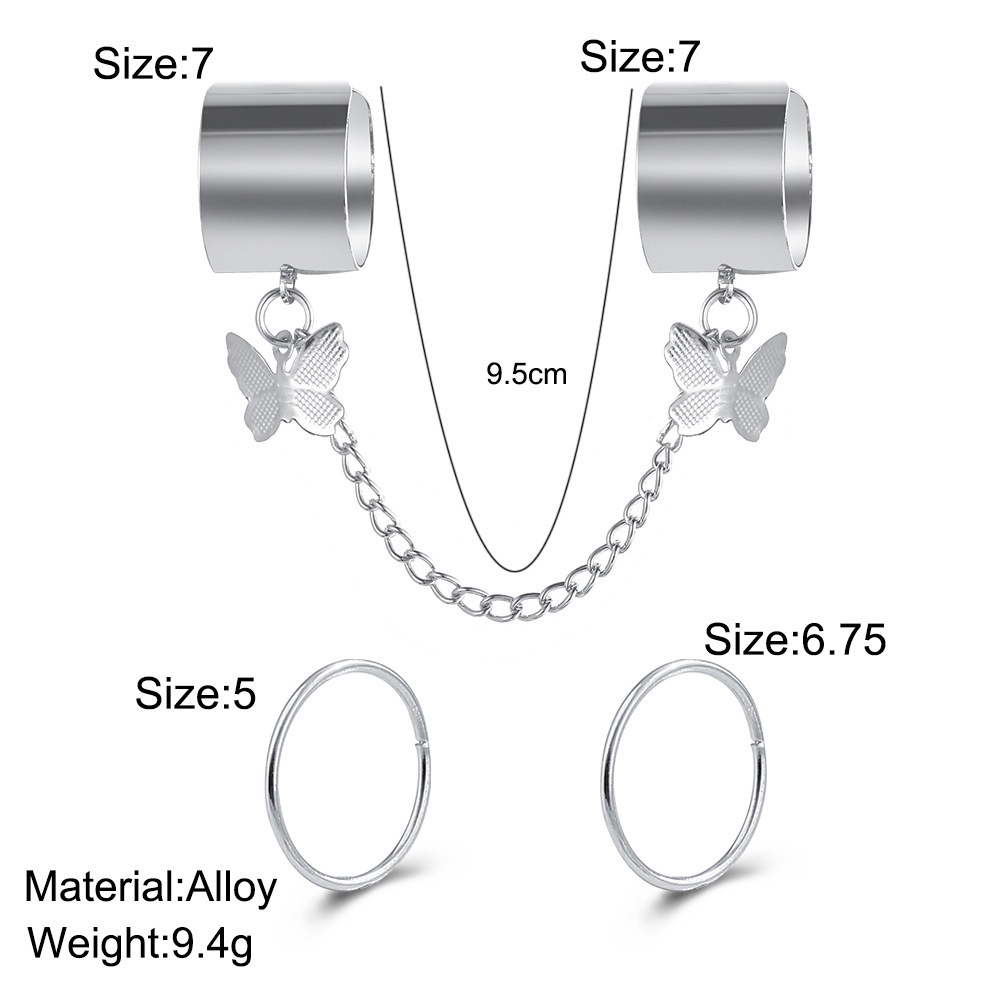 Nhẫn hình bướm đính đá đơn giản sáng tạo thời trang 2022 dành cho nữ