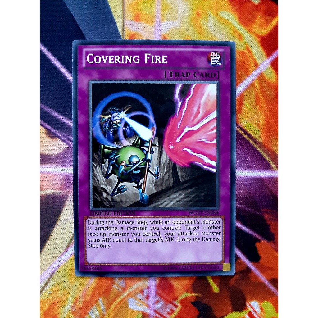 THẺ BÀI YUGIOH- TRAP- Covering Fire - WGRT-EN084 - Common Limited 1st