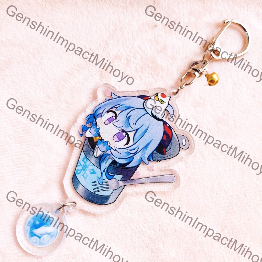 Ganyu Móc khóa Genshin Impact M1 (in giữa acrylic)