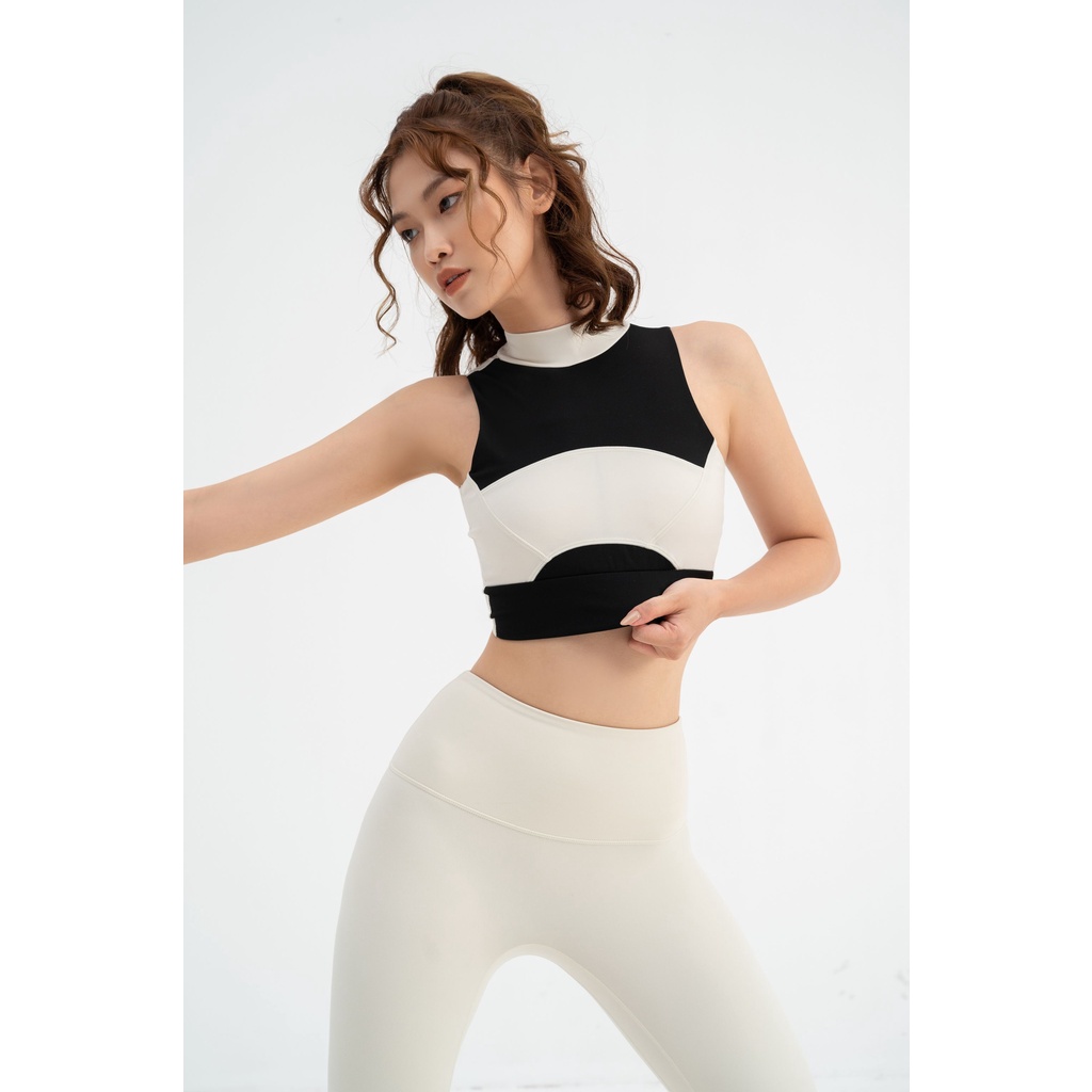 Áo tập bra gym yoga thể thao nữ Ace không tay màu trơn Today U Wear