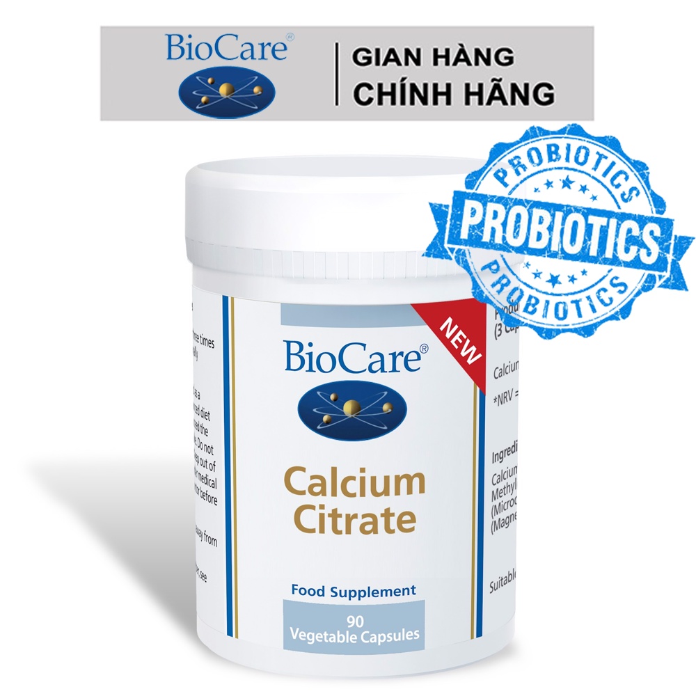 Canxi Citrate Biocare 90 viên hàng chính hãng UK