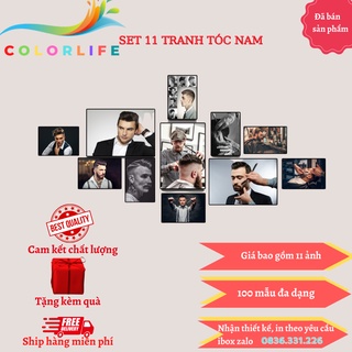 ✌️SALE GIÁ RẺ✌️KÈM QUÀ TẶNG_ KHI MUA BỘ 11 TRANH KHUNG KÍNH TRANG TRÍ SALON TÓC NAM (CLIP THẬT SP)