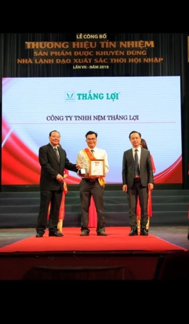 Nệm cao su thiên nhiên Win Thắng Lợi 10p chính hãng BH 15 năm, khuyến mãi tặng quà