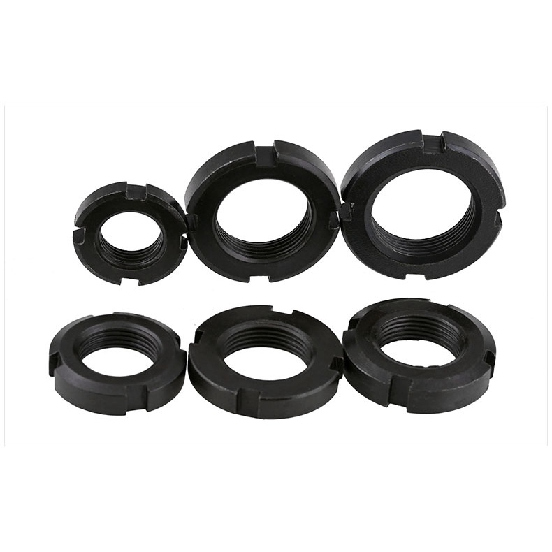 Đai Ốc Khóa Bốn Rãnh Tròn M10M12M14M16M18M20M22M25 / M60 Chuyên Dụng