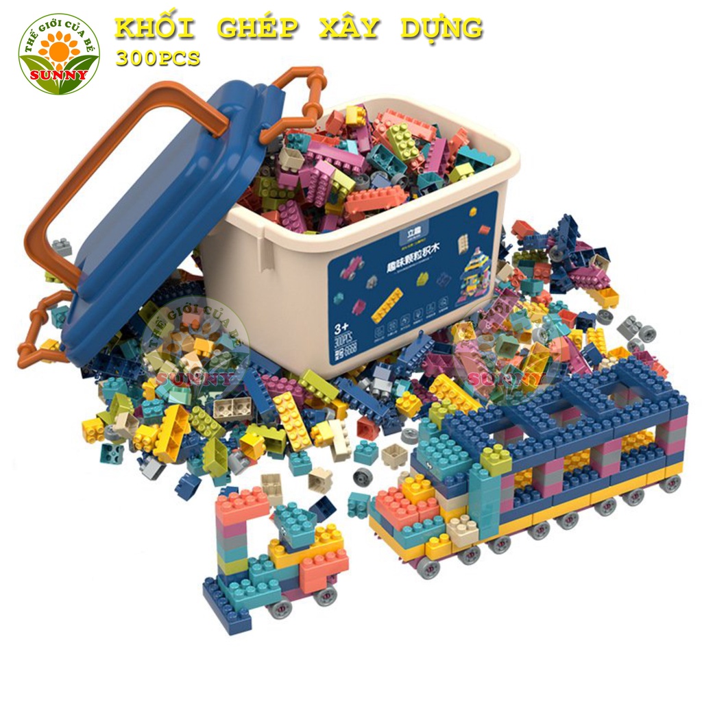 Đồ chơi lego cho bé trai hình khối xây dựng - Bộ đồ chơi em bé thông minh - Sunny
