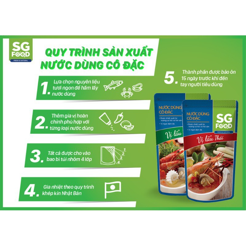 Nước dùng cô đặc lẩu Thái SG Food gói 150g Dùng để nấu lẩu hoặc nấu súp, canh, món hầm, đủ loại hương vị.