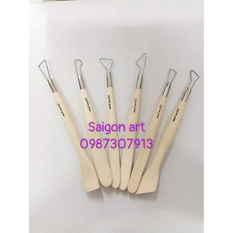 BỘ 6 DỤNG CỤ VÁT, NẠO, ĐIÊU KHẮC ĐẤT SÉT MONT MARTE