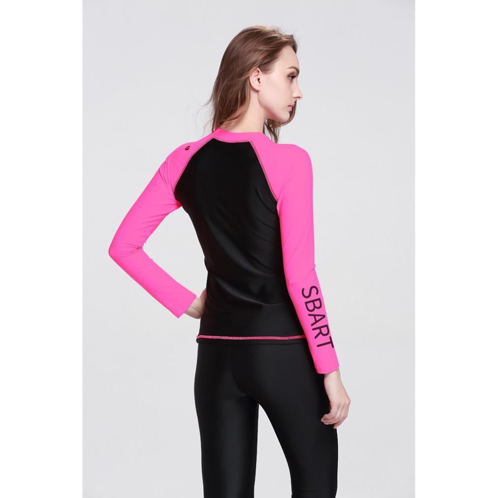 Áo bơi nữ dài tay kéo khóa thun lạnh có đệm hàng cao cấp ་ | BigBuy360 - bigbuy360.vn