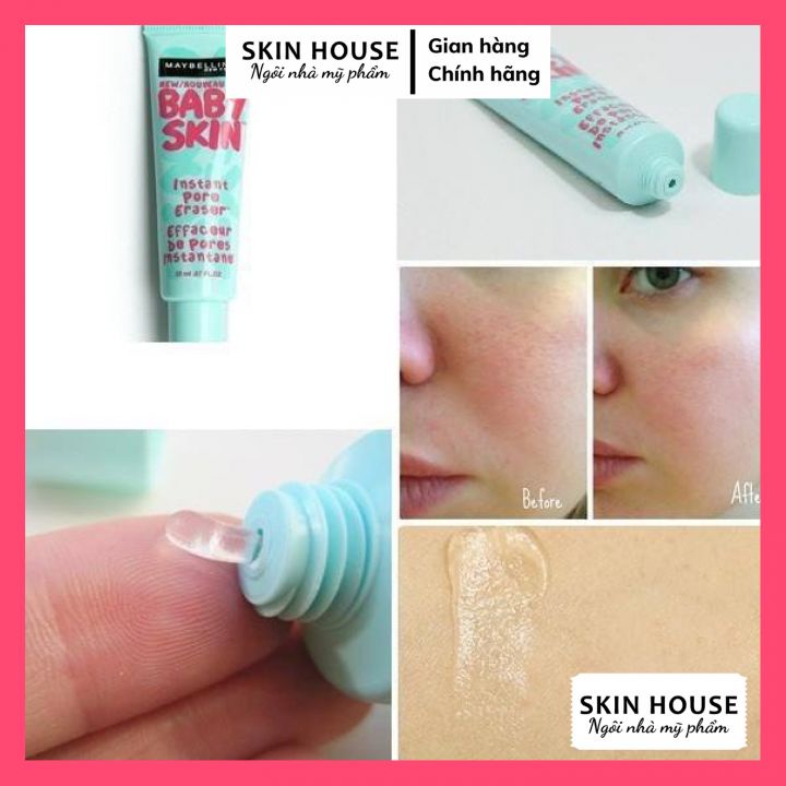 Kem lót Maybelline New York Baby Skin Pore Eraser Primer mịn da che khuyết điểm 22ml