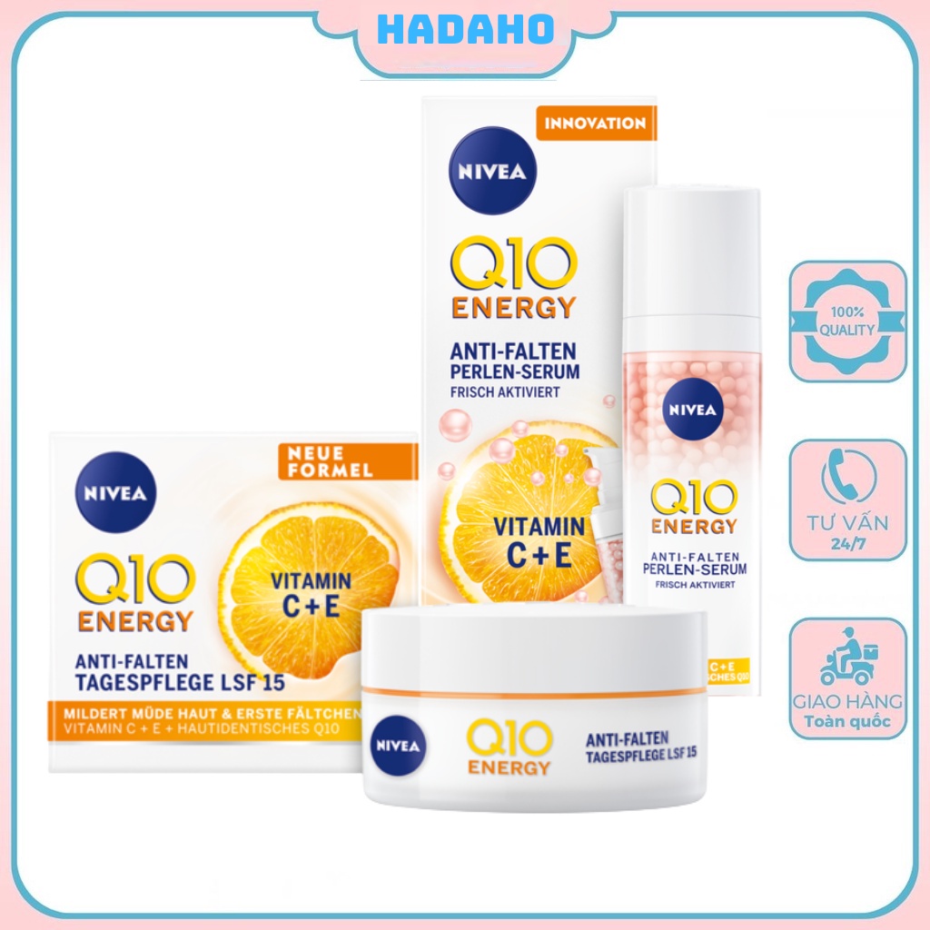 Kem dưỡng trắng da, chống lão hóa Nivea Q10 Energy – Nội địa Đức