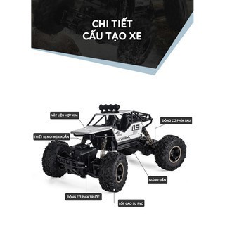 Xe Điều Khiển Từ Xa Rock Crawler 2 Cầu, Độ Bên Cao, Chống Va Đạp, Không Rò Rỉ.