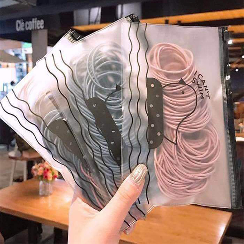 Set 100 Dây Buộc Tóc Co Giãn Nhiều Màu Thời Trang Cho Nữ