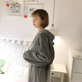 [ Có sẵn ] Váy ngủ bông ulzzang tai thỏ ( 2 mầu)