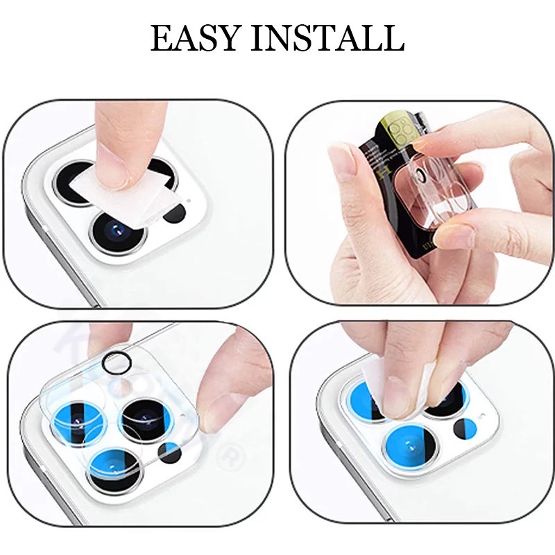 Set 2 miếng dán bảo vệ camera cho iPhone 14 13 12 11 Pro Max Mini