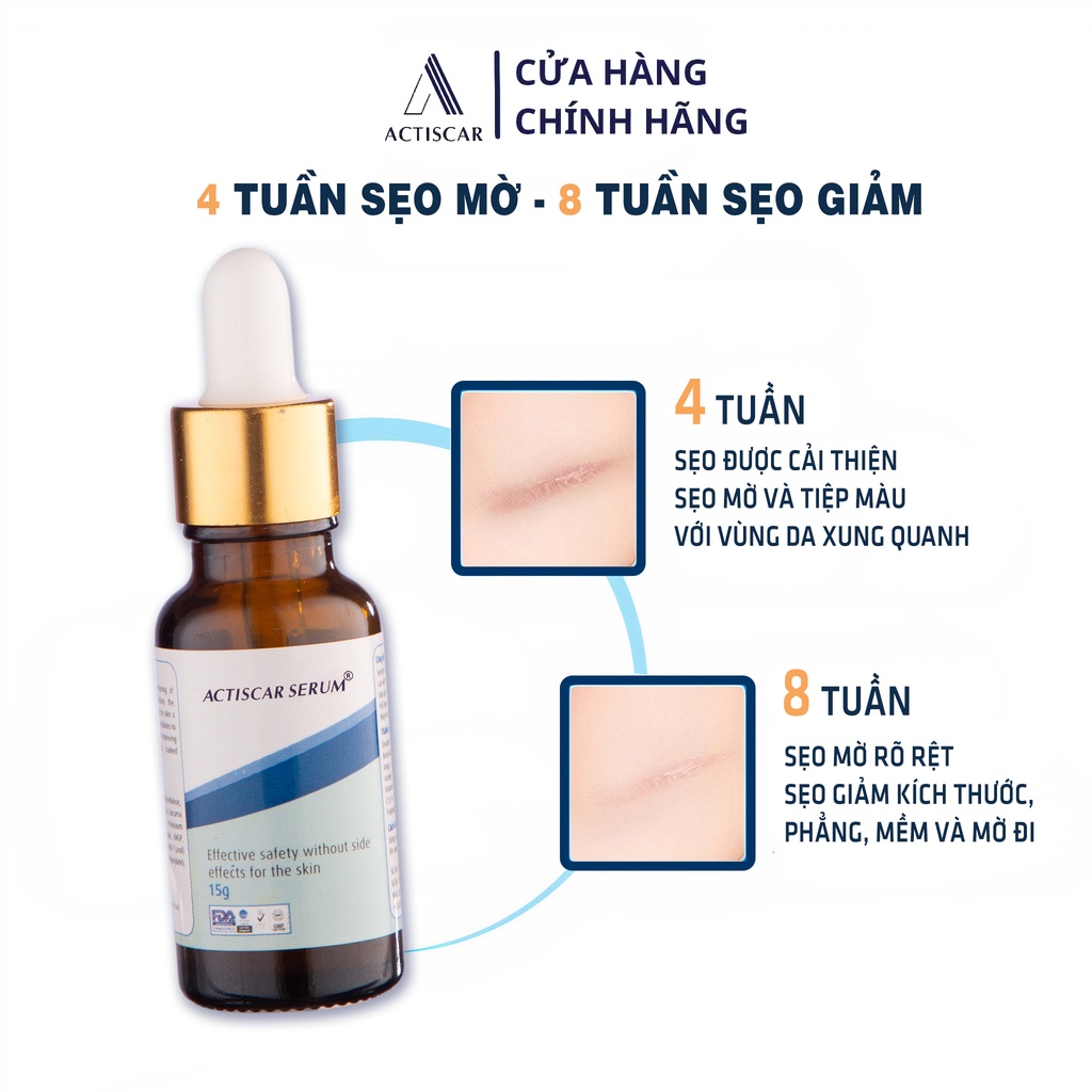 Serum xoá mờ sẹo actiscar giảm sẹo lồi, sẹo rỗ và mờ thâm 15g - ảnh sản phẩm 5