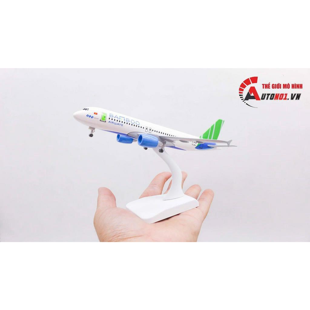 Mô hình máy bay Việt Nam Bamboo Airways Airbus A320 20cm MB20001