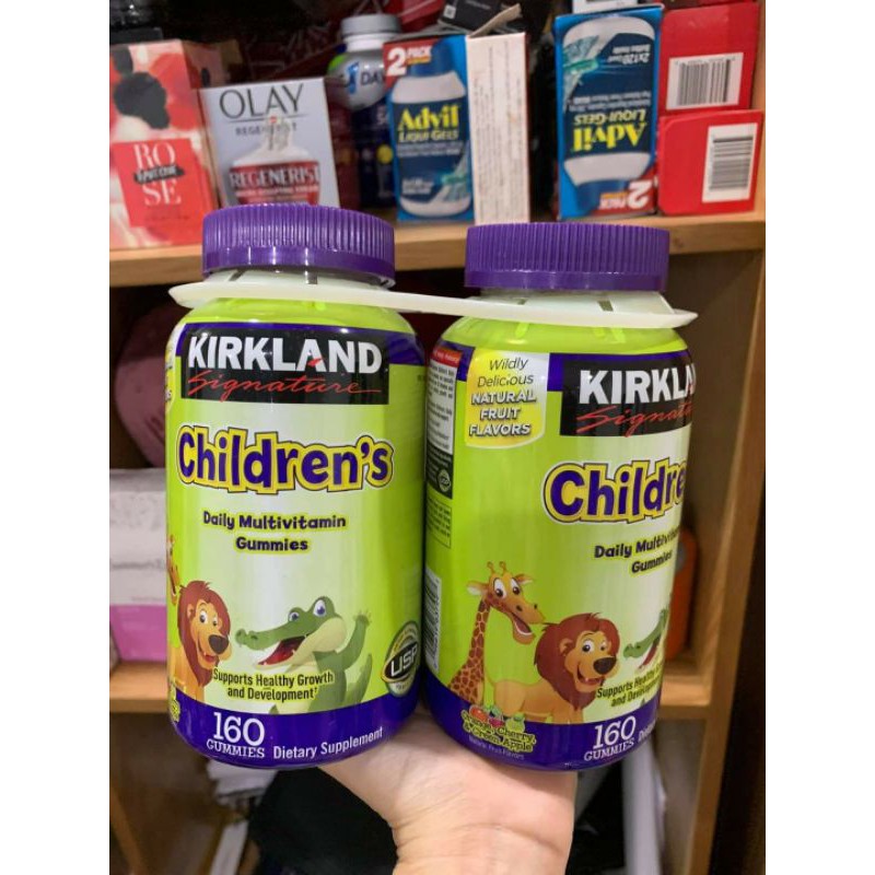 Set 2 Hủ Kẹo dẻo cho bé Kirkland Children's Complete Multivitamin Gummies 160 viên- Hàng Mỹ