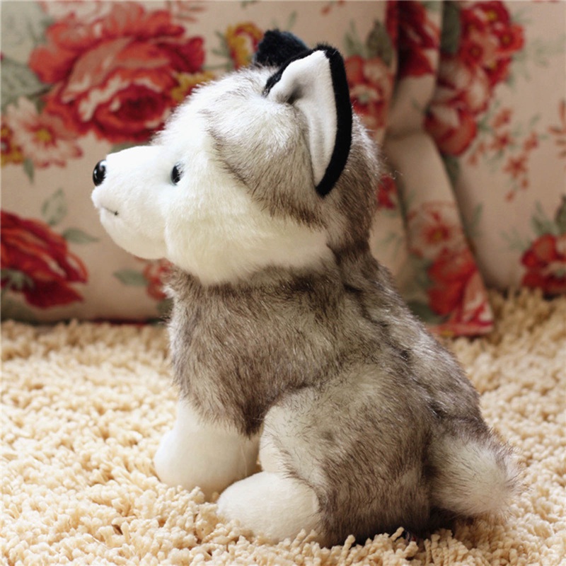 Chó Husky Nhồi Bông 18cm Xinh Xắn Cho Bé