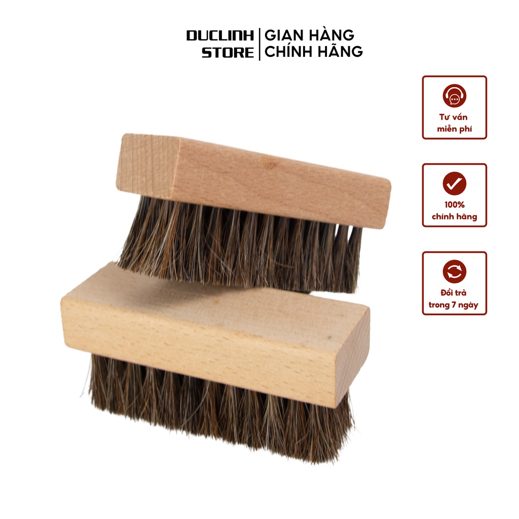 Bàn Chải Đánh Giày Lông Ngựa Thật Mềm Horsehair Đánh Bóng Và Làm Sạch Đồ Da Đức Linh EZB902