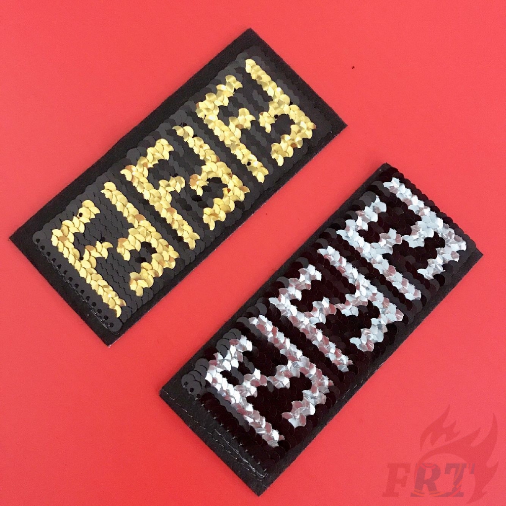 ☸ Miếng Dán Logo Đính Kim Sa Lấp Lánh Thời Trang ☸ 1 Huy Hiệu Có Thể Đảo Ngược Đảo Ngược Được May Trên Miếng Vá Ủi (FBL-FD)