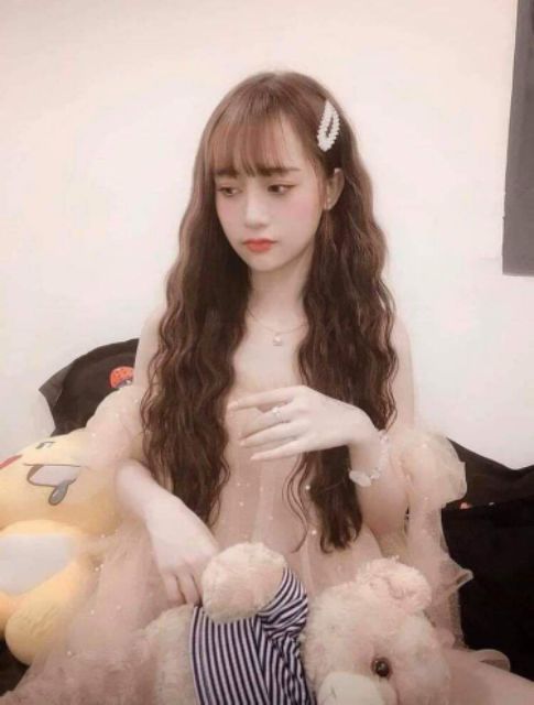 Tóc giả nguyên đầu xù dài ❤️ FREESHIP ❤️ tóc nguyên đầu tặng kèm lưới