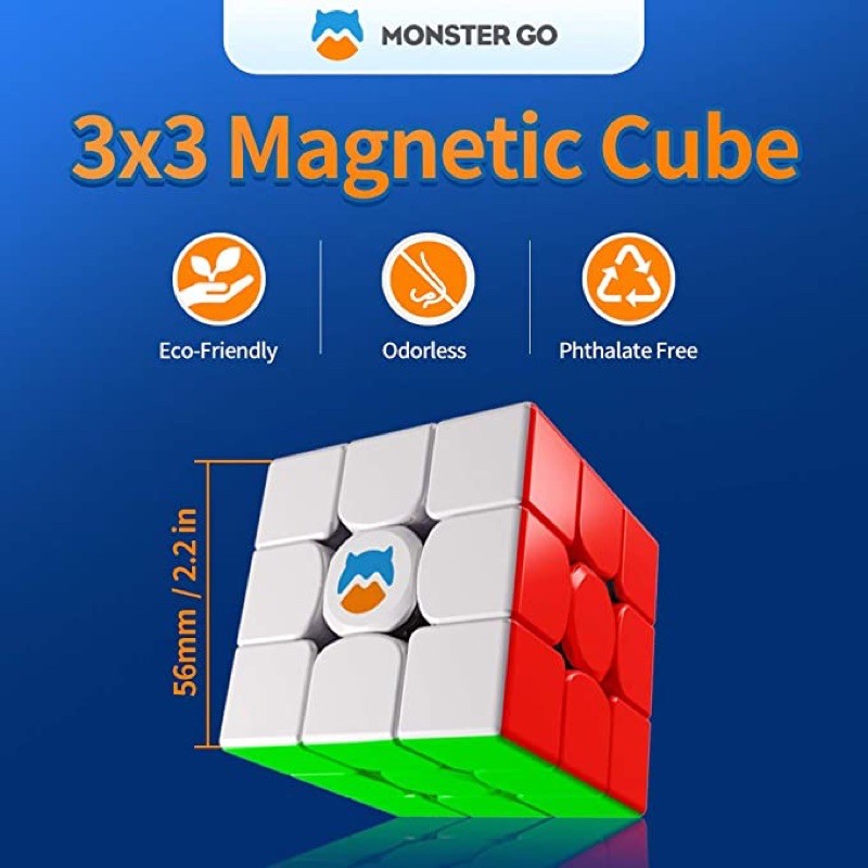 Rubik Gan Monster Go MG3 M 3x3 Magnetic Stickerless có nam châm cao cấp