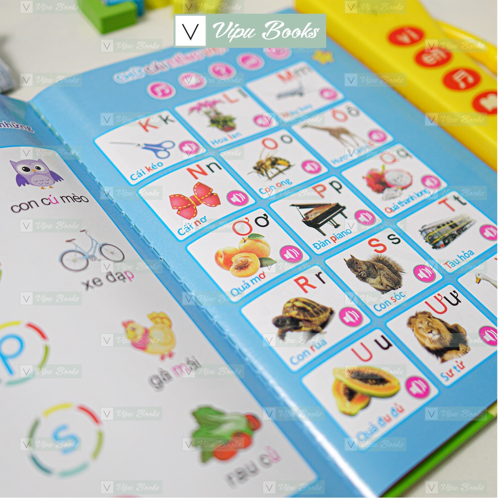 [Phiên Bản Mới Nhất] Sách Nói Điện Tử Song Ngữ Anh-Việt Giúp Trẻ Học Tốt Tiếng Anh Dành Cho Trẻ Từ 1-7 Tuổi