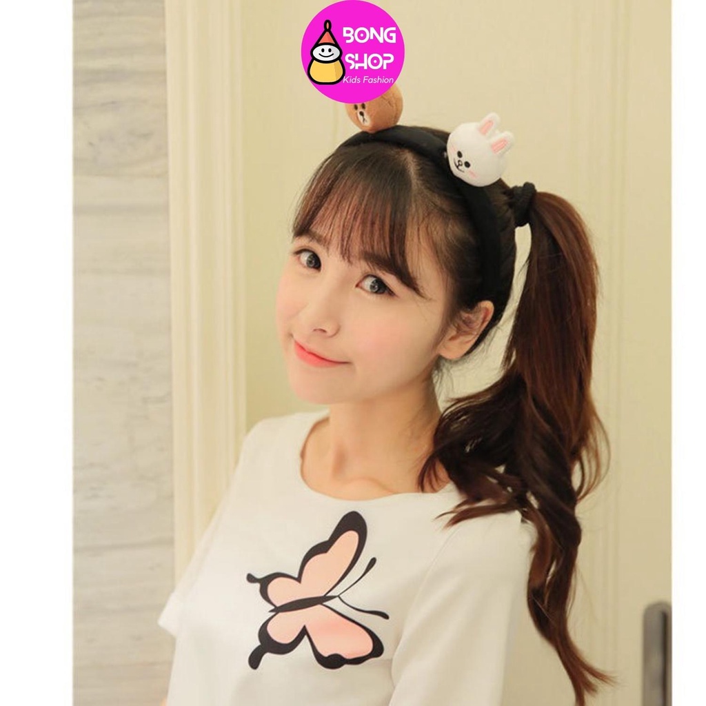 Băng Đô Cài Tóc Chống Trượt Hình Chú Gấu,Thỏ, vịt Nhồi Bông Dễ Thương