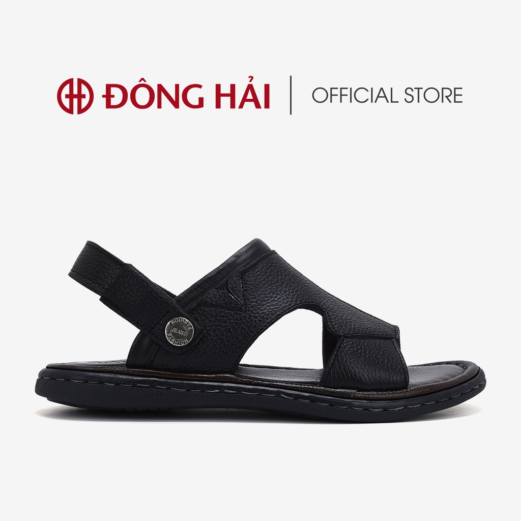 Giày Sandal nam Đông Hải thiết kế quai ngang cut-out hiện đại đế cao 3cm tiện dụng - S1134