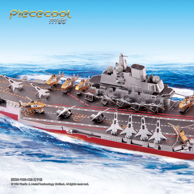 Mô Hình Kim Loại Lắp Ráp 3D Piececool Hàng Không Mẫu Hạm CV-16 Plan Liaoning (Color)