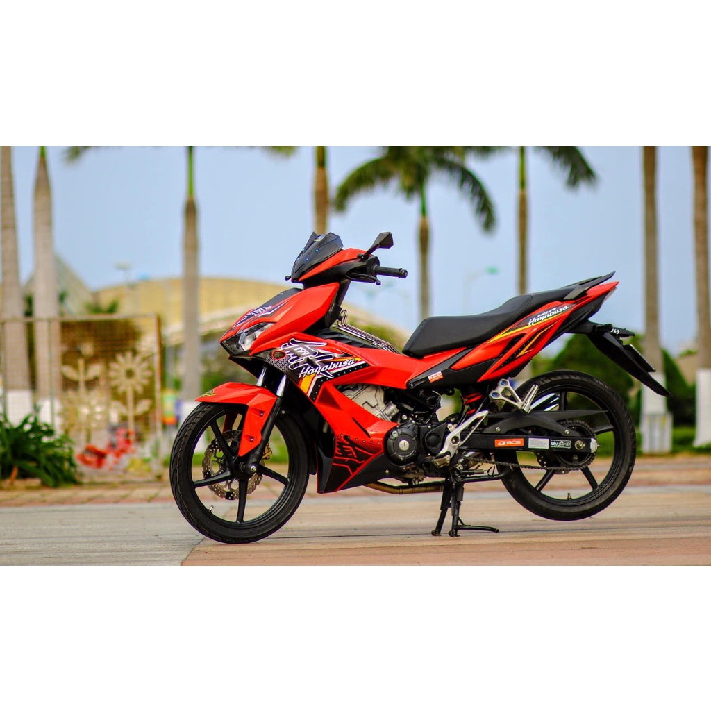 [Siêu Sale] Tem Decal Rời mẫu chữ tàu Hayabusa cho Winner X đỏ - tem 3 lớp cao cấp không bay màu