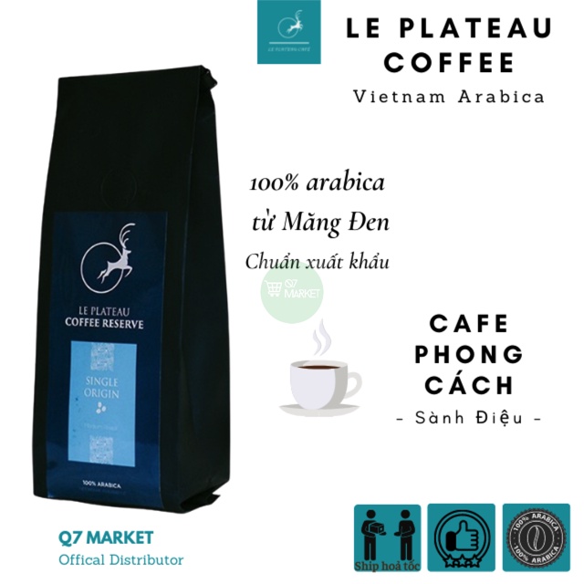 Cà phê ngon arabica nguyên chất rang xay, cafe pha phin, caphe pha máy, cold brew, 250g Le Plateau coffee q7market