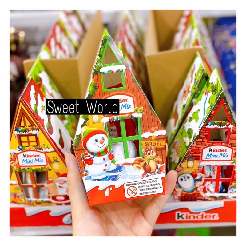 Set socola ngôi nhà mini mix Kinder (76g) - Đức