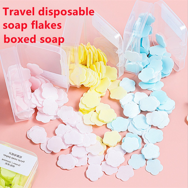 (120 chiếc) Giấy xà phòng vảy dùng một lần để di động, kháng khuẩn. | BigBuy360 - bigbuy360.vn