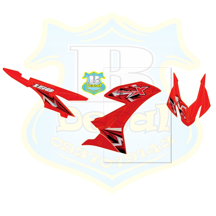 ( Quí khách vui lòng mang ra tiệm cho thợ dán ) Tem winner X đỏ