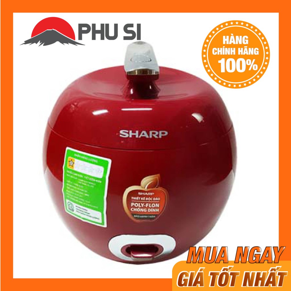 Nồi cơm điện Sharp 0.72 lít KS-A08V-RD đỏ