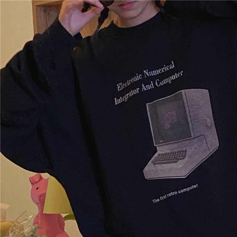 Áo Hoodie Cổ Tròn Dáng Rộng Phong Cách Hàn Quốc Thời Trang Mùa Thu Cho Nữ | BigBuy360 - bigbuy360.vn