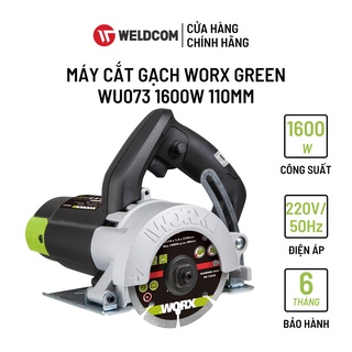Máy cắt gạch worx green wu073 chất lượng cao với đường cắt góc cạnh sắc nét tỉ mỉ 1600w 110mm